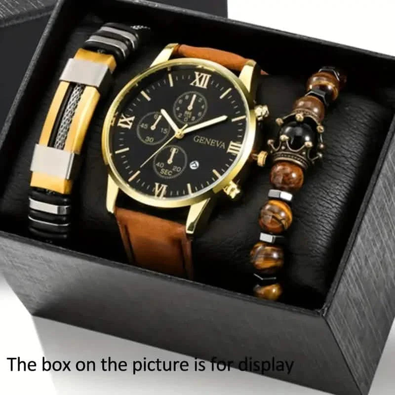 3-Piece Set: Men's Casual Analog Watches DailySale
