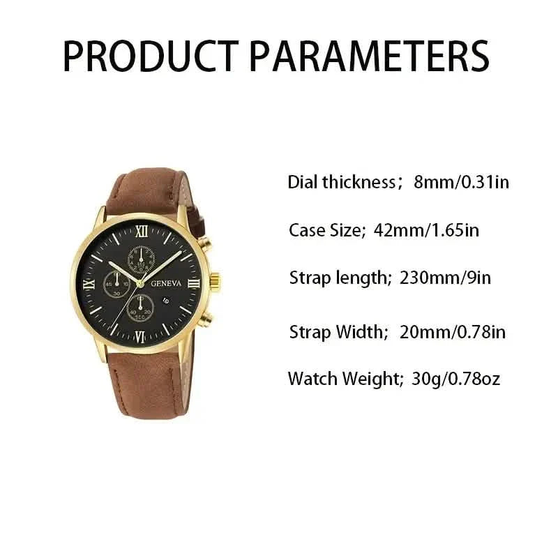 3-Piece Set: Men's Casual Analog Watches DailySale