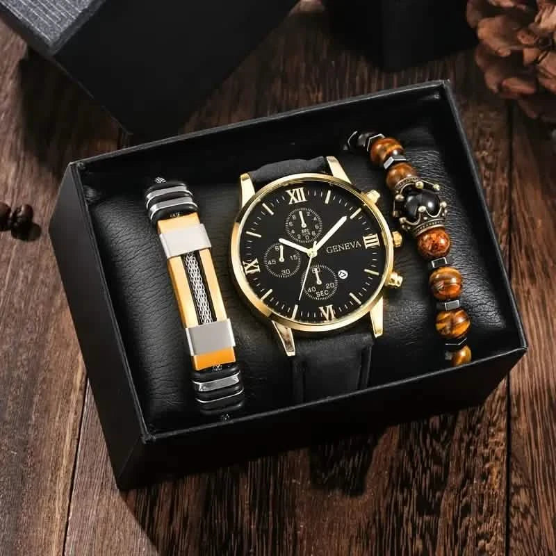 3-Piece Set: Men's Casual Analog Watches DailySale