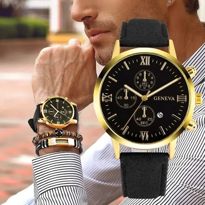 3-Piece Set: Men's Casual Analog Watches DailySale