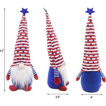 3-Piece Set: Patriotic Gnome Plush Standing Statues DailySale