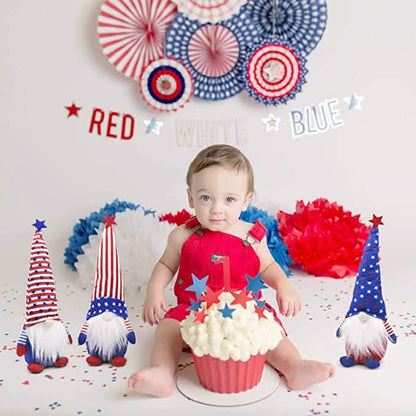 3-Piece Set: Patriotic Gnome Plush Standing Statues DailySale