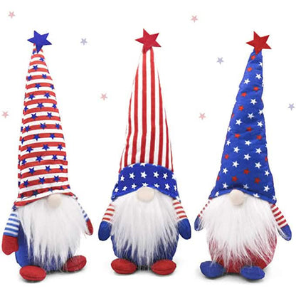 3-Piece Set: Patriotic Gnome Plush Standing Statues DailySale