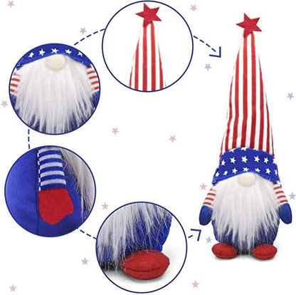 3-Piece Set: Patriotic Gnome Plush Standing Statues DailySale