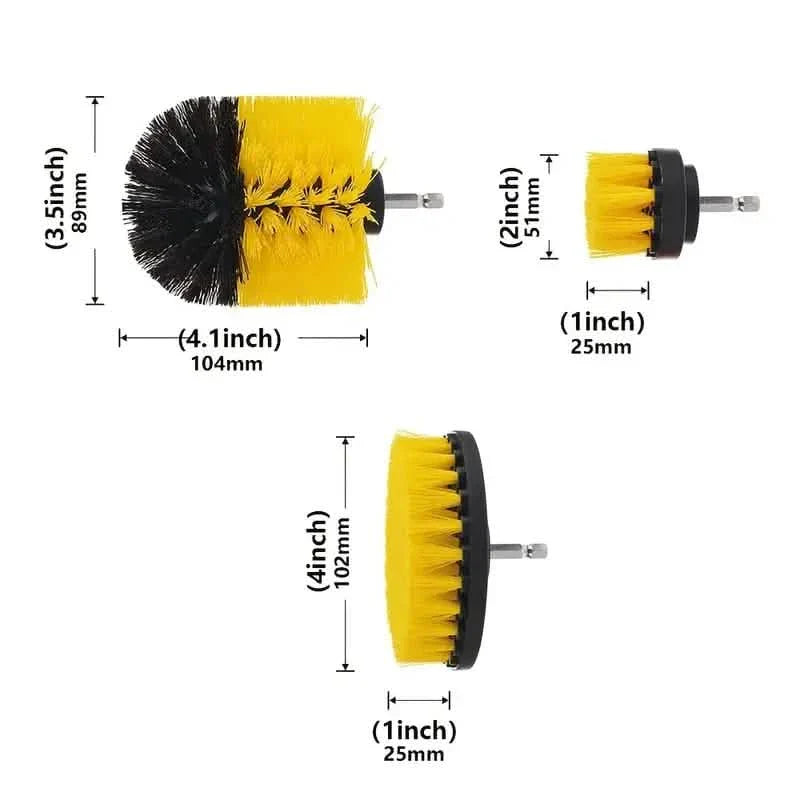 3-Piece Set: Power Scrubber Wash Cleaning Brushes Tool Kit DailySale