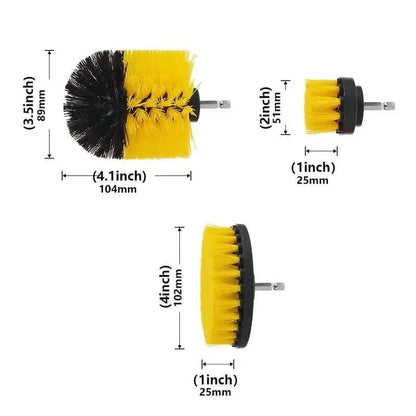 3-Piece Set: Power Scrubber Wash Cleaning Brushes Tool Kit DailySale