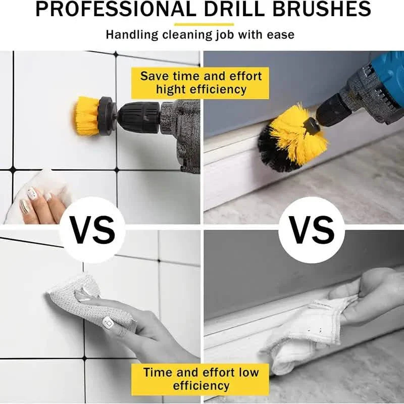 3-Piece Set: Power Scrubber Wash Cleaning Brushes Tool Kit DailySale
