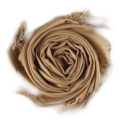 3-Piece Set: Pure Color Tassel Artificial Cashmere Shawl Soft Wrap DailySale