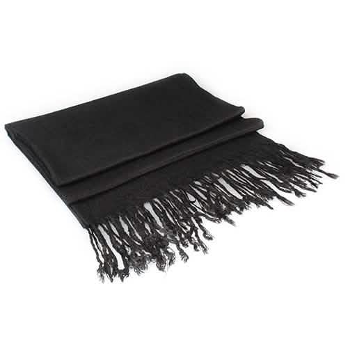 3-Piece Set: Pure Color Tassel Artificial Cashmere Shawl Soft Wrap DailySale