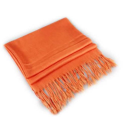 3-Piece Set: Pure Color Tassel Artificial Cashmere Shawl Soft Wrap DailySale