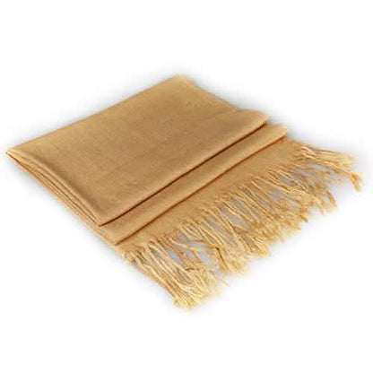 3-Piece Set: Pure Color Tassel Artificial Cashmere Shawl Soft Wrap DailySale