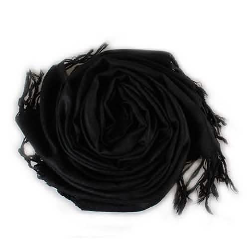 3-Piece Set: Pure Color Tassel Artificial Cashmere Shawl Soft Wrap DailySale