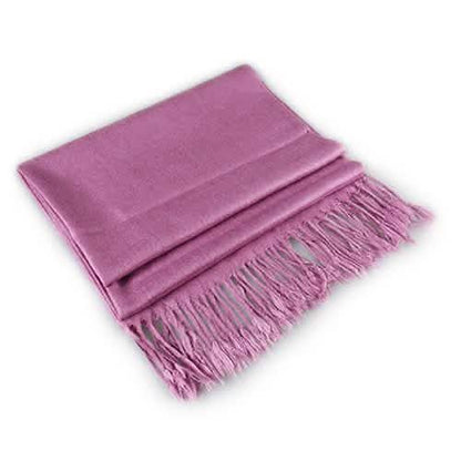 3-Piece Set: Pure Color Tassel Artificial Cashmere Shawl Soft Wrap DailySale