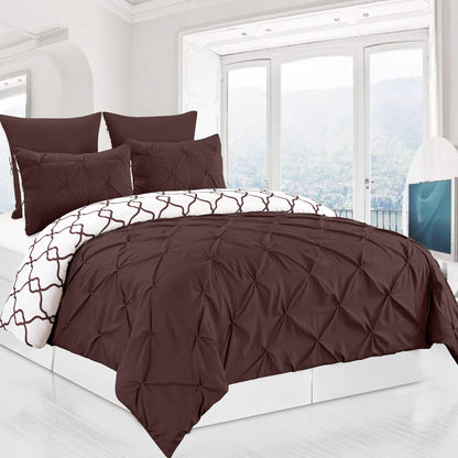 3-Piece Set: Reversible Premium Pintuck Duvet Cover and Shams DailySale