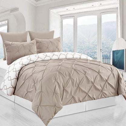 3-Piece Set: Reversible Premium Pintuck Duvet Cover and Shams DailySale