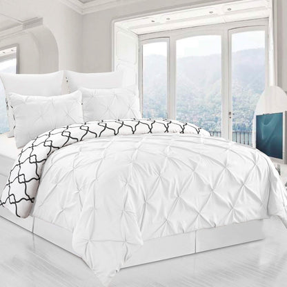 3-Piece Set: Reversible Premium Pintuck Duvet Cover and Shams DailySale