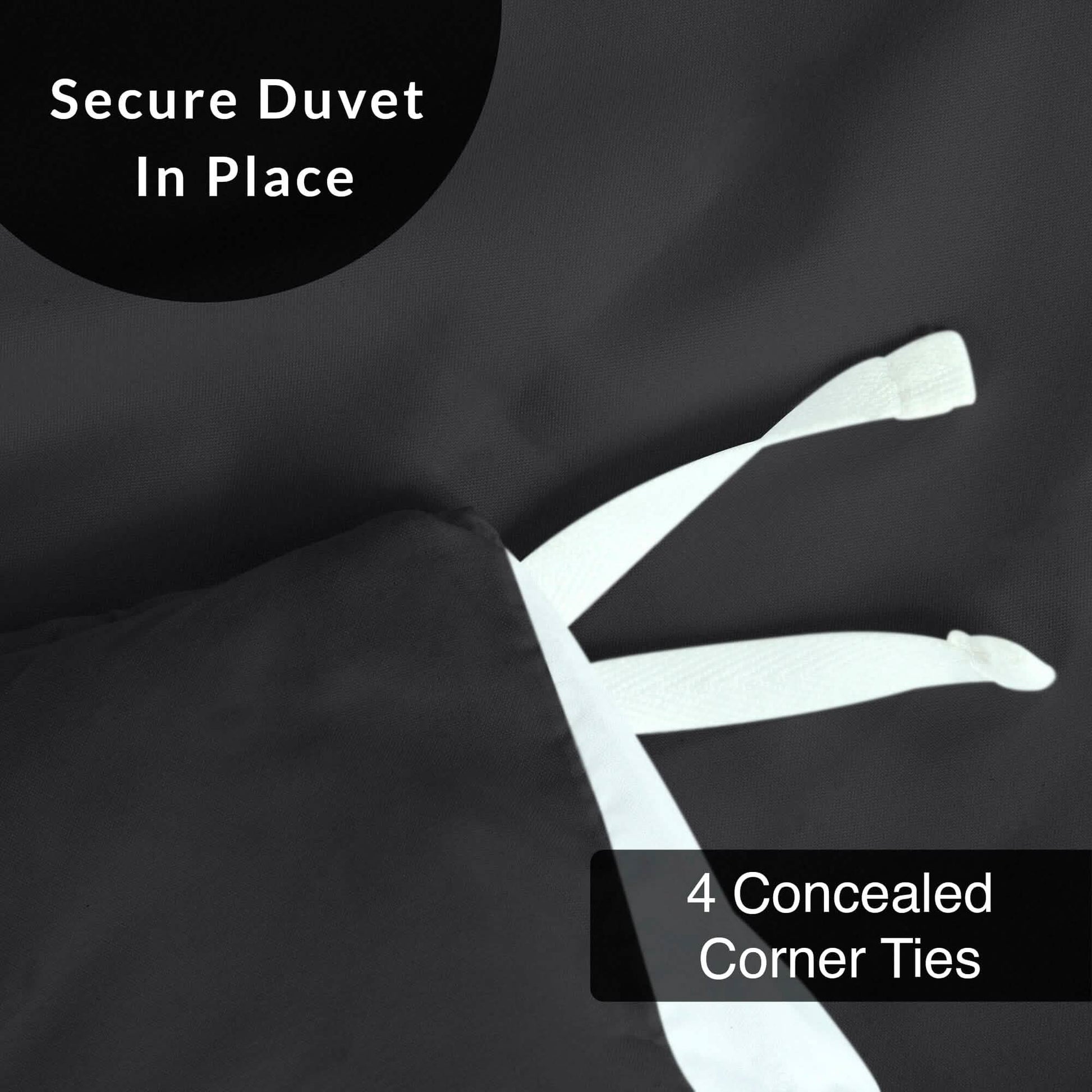 3-Piece Set: Royale Double Brushed Duvet Covers Set With Button Closure & Corner Ties DailySale