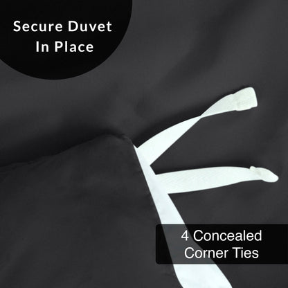 3-Piece Set: Royale Double Brushed Duvet Covers Set With Button Closure & Corner Ties DailySale