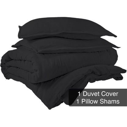 3-Piece Set: Royale Double Brushed Duvet Covers Set With Button Closure & Corner Ties DailySale
