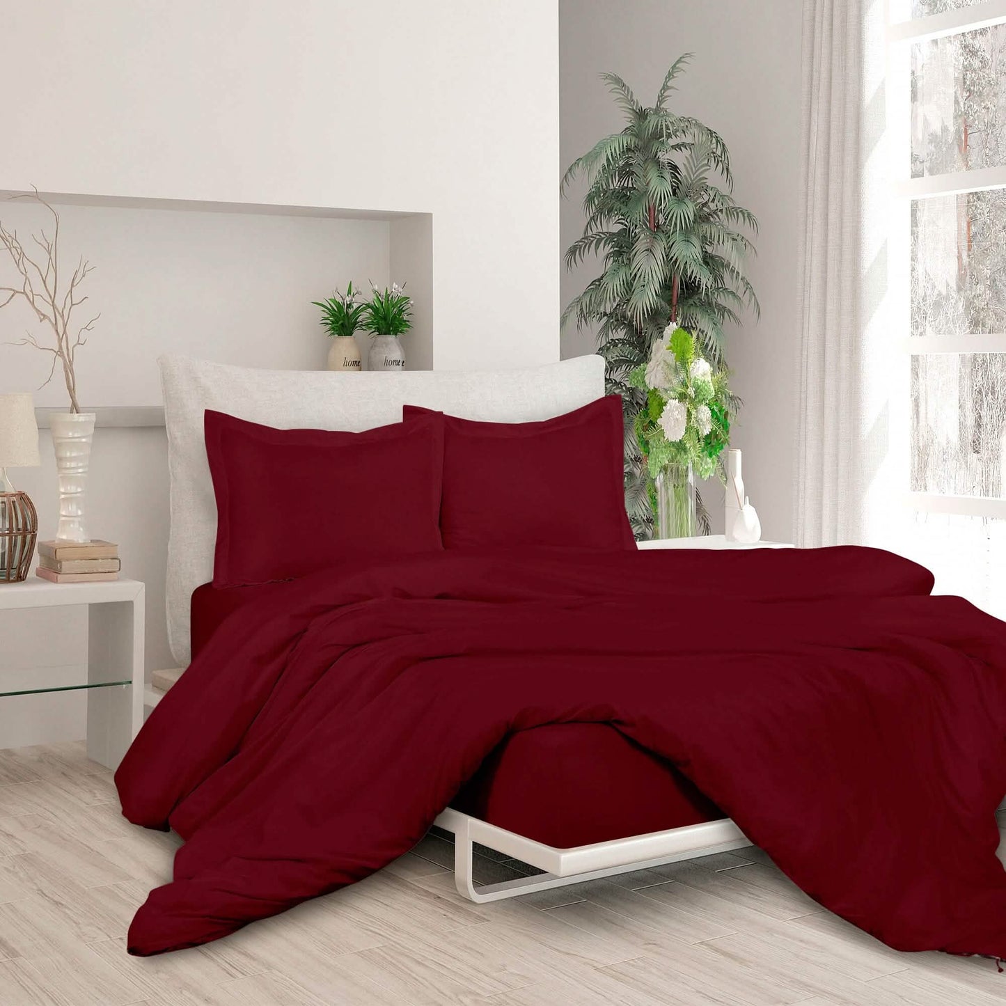 3-Piece Set: Royale Double Brushed Duvet Covers Set With Button Closure & Corner Ties DailySale