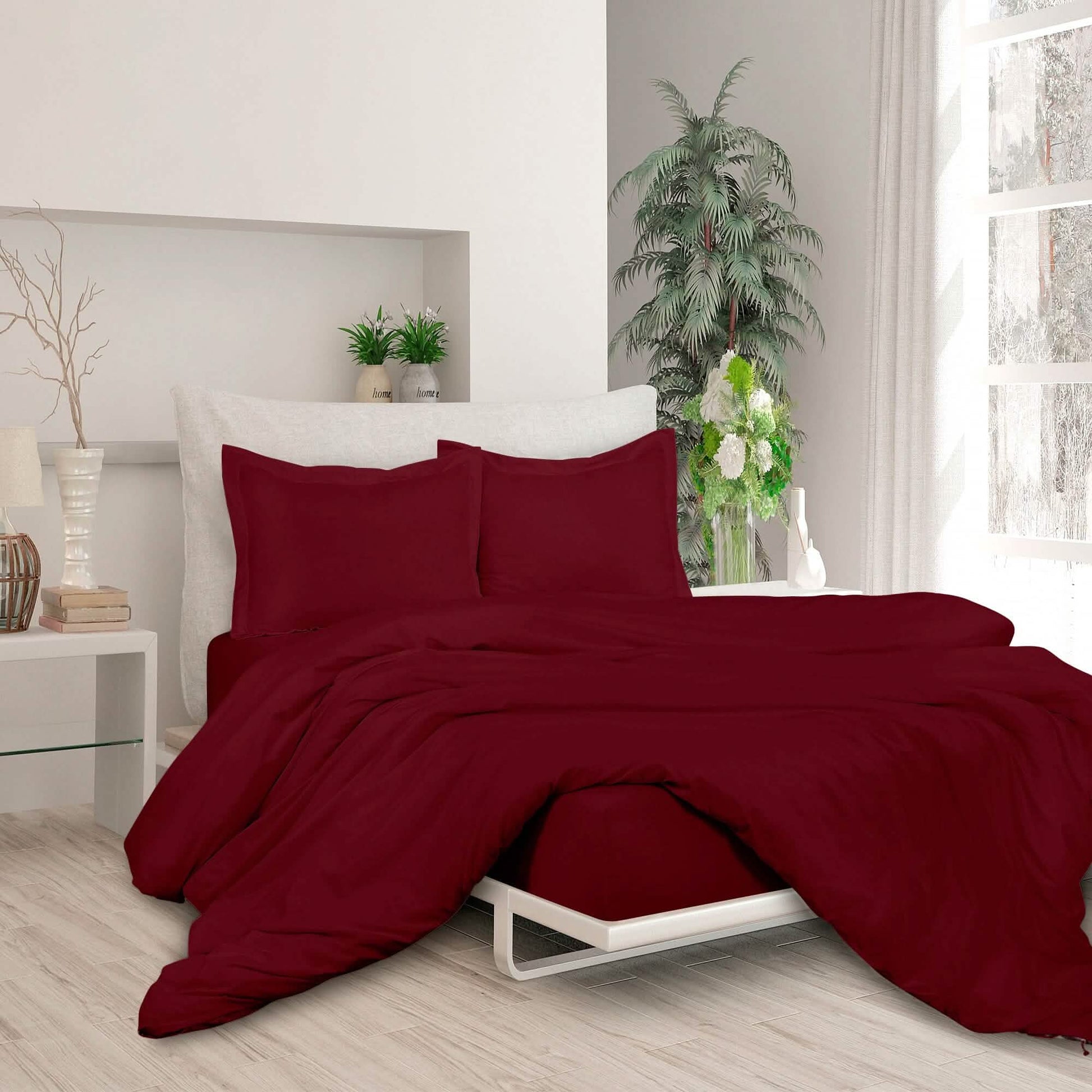 3-Piece Set: Royale Double Brushed Duvet Covers Set With Button Closure & Corner Ties DailySale