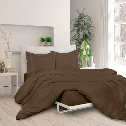 3-Piece Set: Royale Double Brushed Duvet Covers Set With Button Closure & Corner Ties DailySale