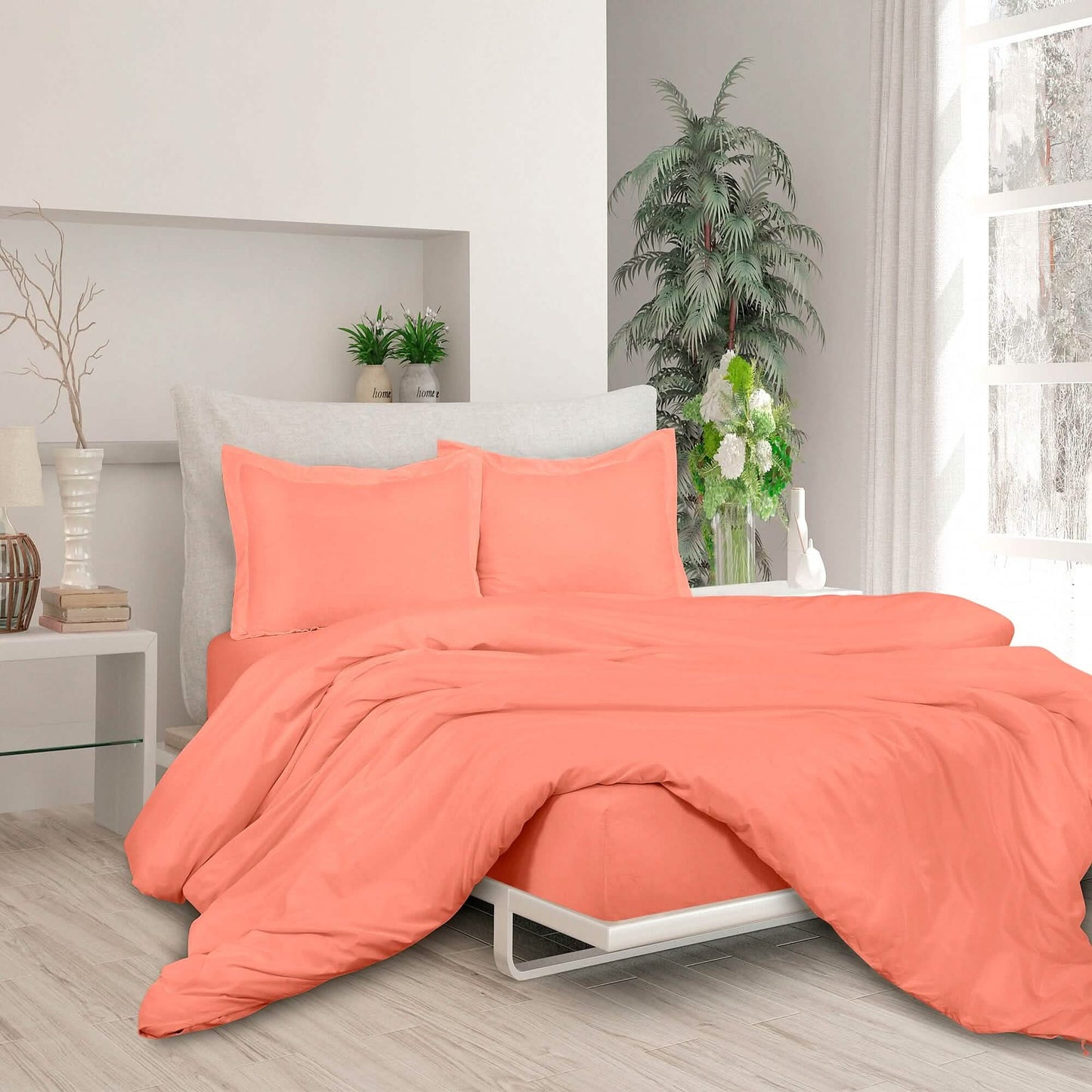 3-Piece Set: Royale Double Brushed Duvet Covers Set With Button Closure & Corner Ties DailySale