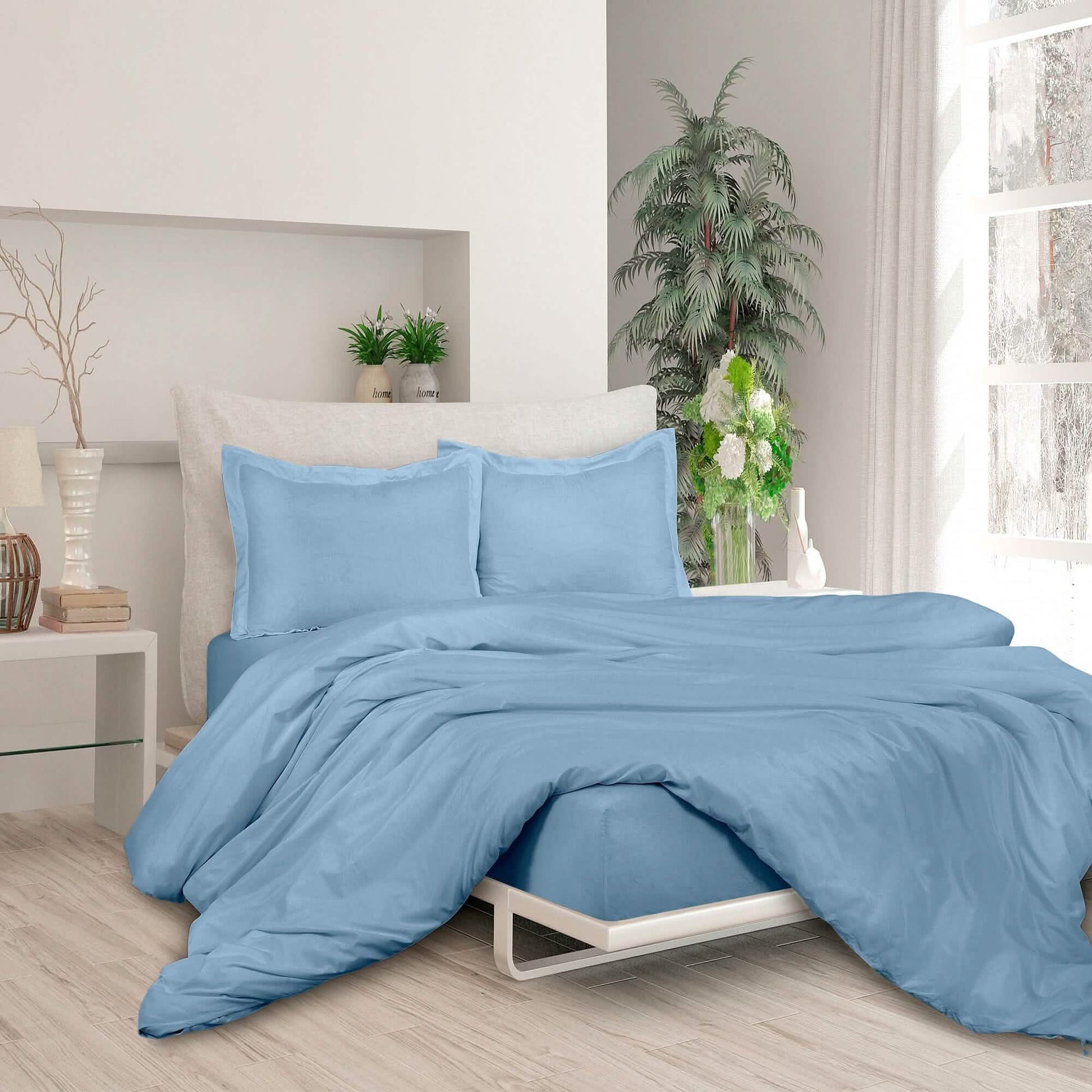 3-Piece Set: Royale Double Brushed Duvet Covers Set With Button Closure & Corner Ties DailySale