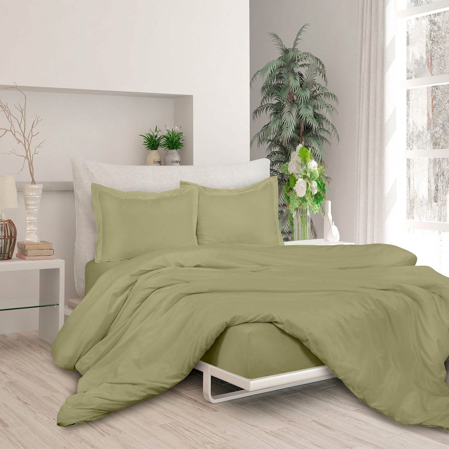 3-Piece Set: Royale Double Brushed Duvet Covers Set With Button Closure & Corner Ties DailySale