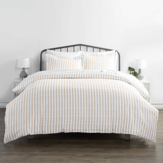 3-Piece Set: Rugged Stripes Patterned Duvet Cover DailySale