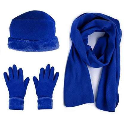 3-Piece Set: Women's Warm Fleece Winter Set Fur Trim DailySale
