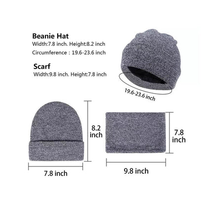 3-Piece: Winter Beanie Hat Scarf Gloves for Men DailySale