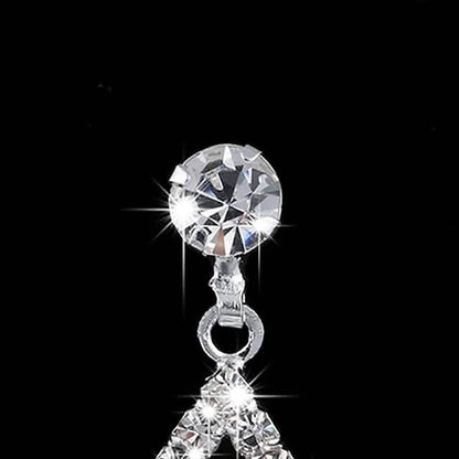 3-Piece: Women's Diamond Cubic Zirconia Necklace Earrings Set DailySale