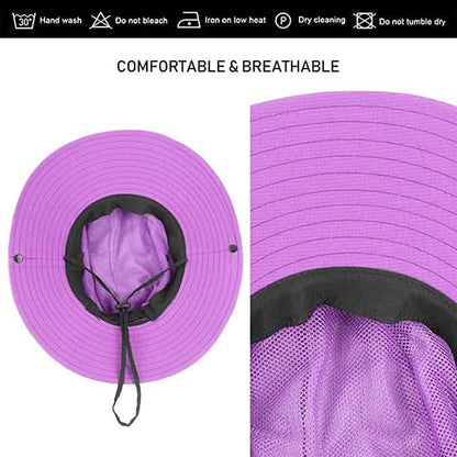 3-Piece: Women's Ponytail Wide Brim Sun Hat DailySale