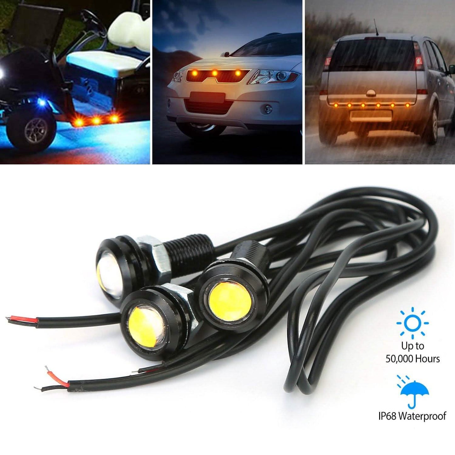 3-Pieces: Amber Eagle Eye LED Light DailySale