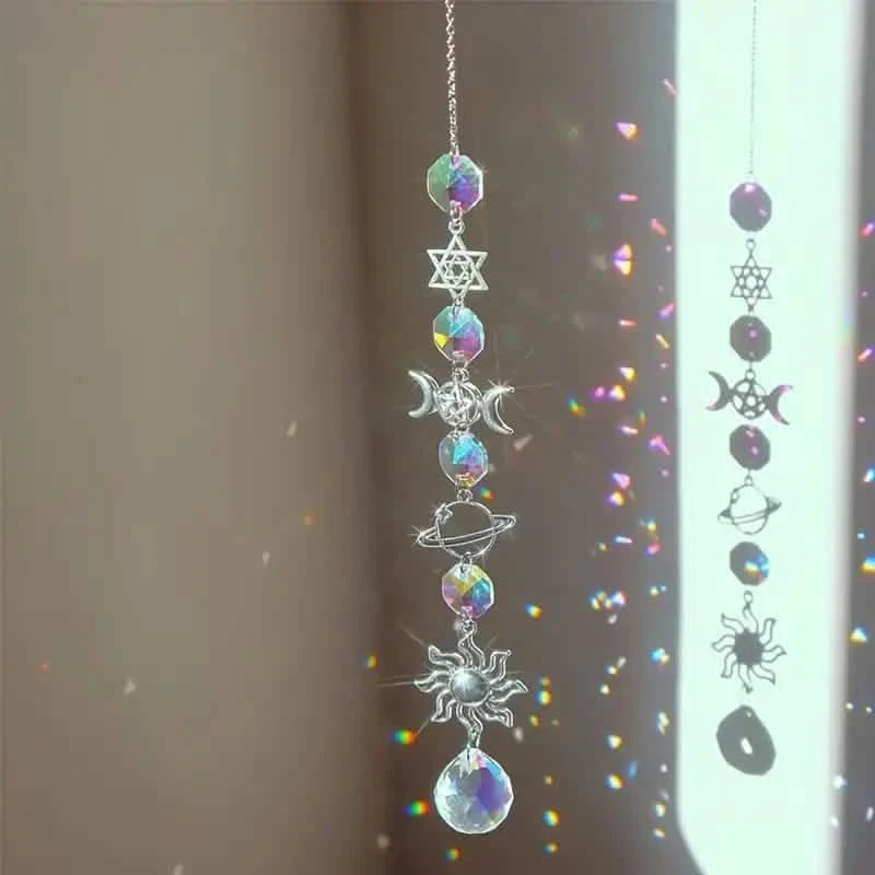 3-Pieces: Crystal Wind Chime Pendant Catcher Diamond Prisms DailySale