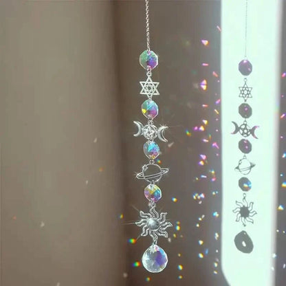 3-Pieces: Crystal Wind Chime Pendant Catcher Diamond Prisms DailySale