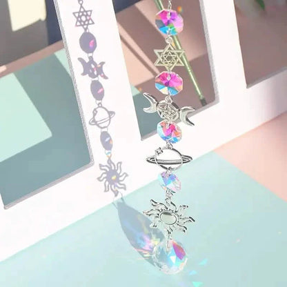 3-Pieces: Crystal Wind Chime Pendant Catcher Diamond Prisms DailySale