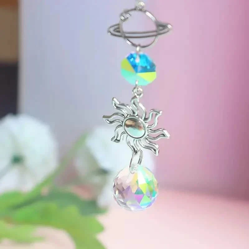 3-Pieces: Crystal Wind Chime Pendant Catcher Diamond Prisms DailySale