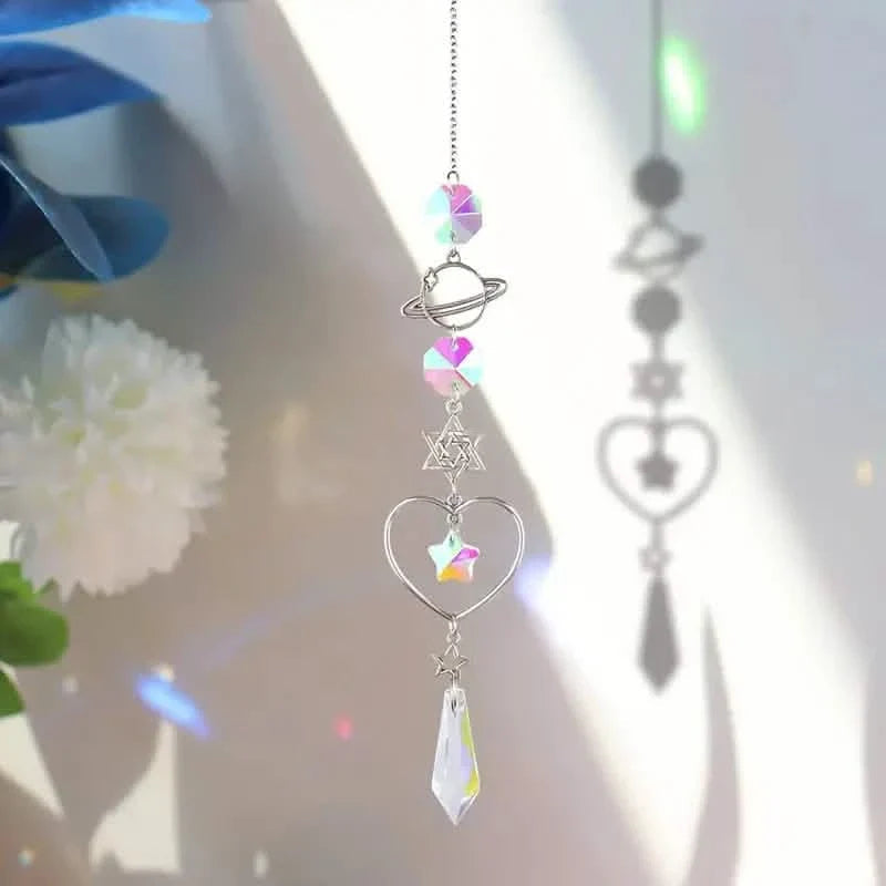 3-Pieces: Crystal Wind Chime Pendant Catcher Diamond Prisms DailySale
