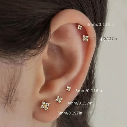 3-Pieces: Elegant Floral Stud Earrings Set DailySale