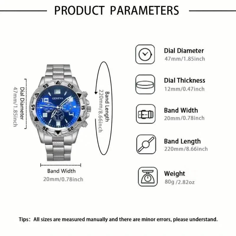 3-Pieces: Fashionable Men's Quartz Watch Set DailySale