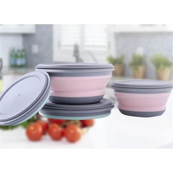 3-Pieces: Folding Camping Bowl Set DailySale