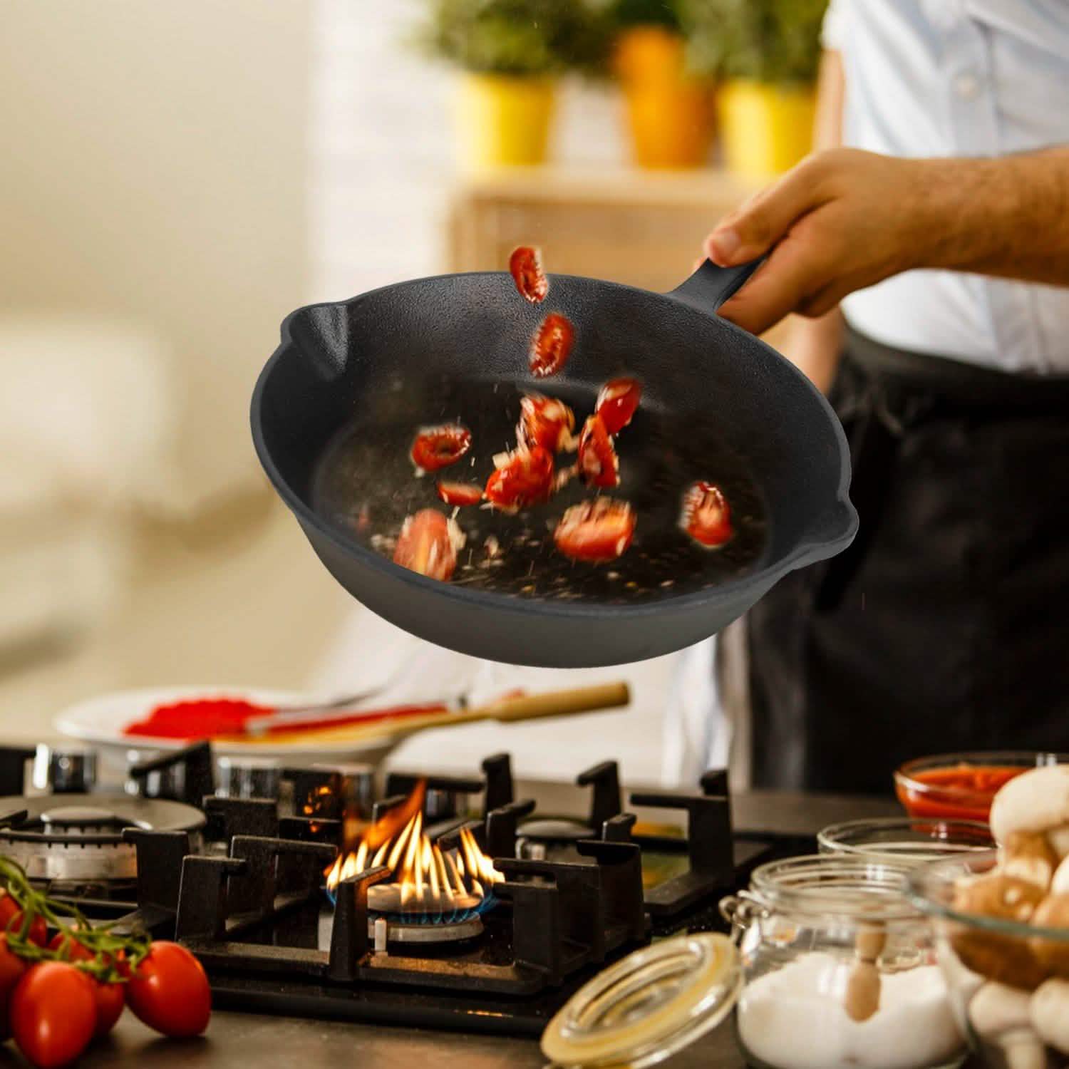 3-Pieces: Pre-Seasoned Cast Iron Skillet DailySale