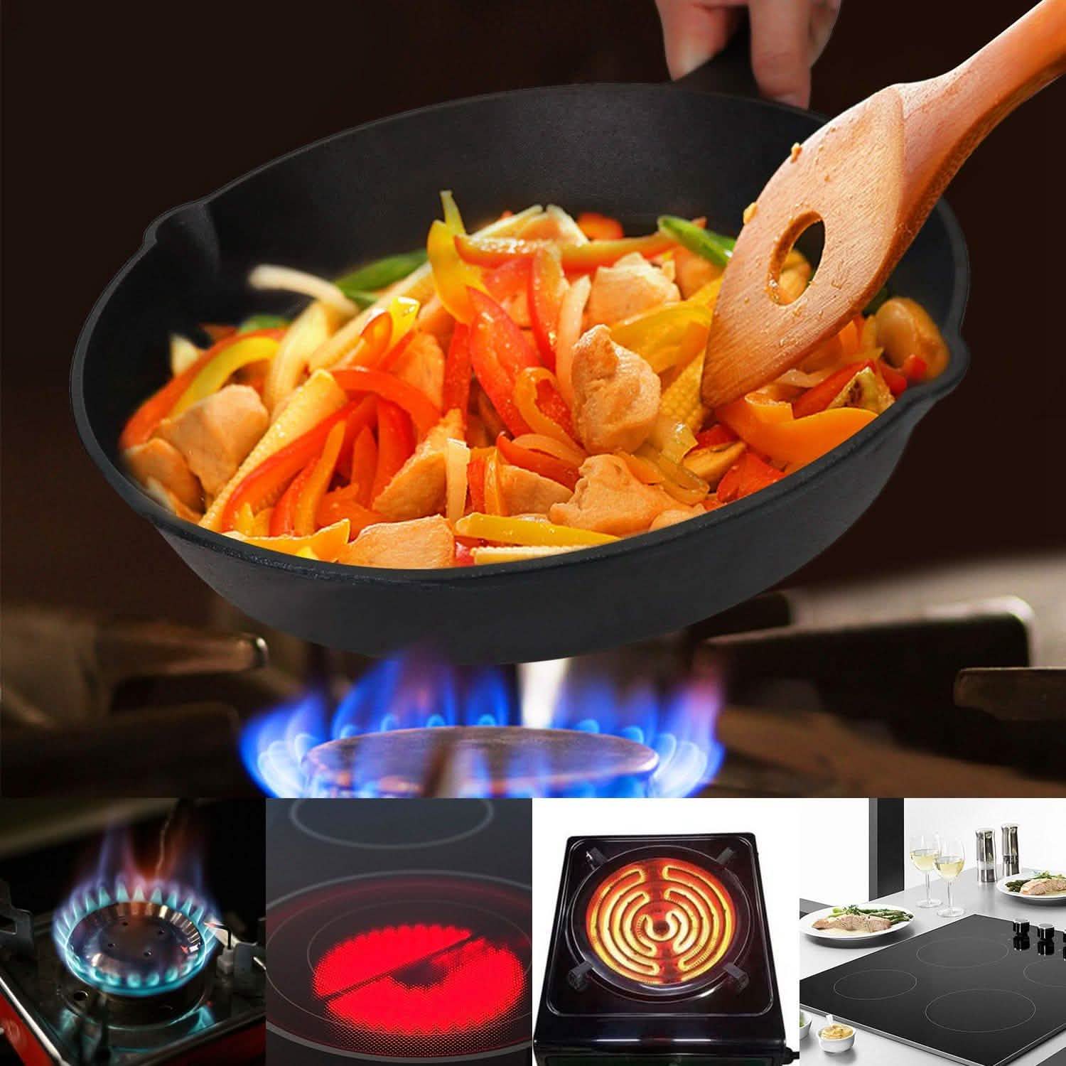 3-Pieces: Pre-Seasoned Cast Iron Skillet DailySale