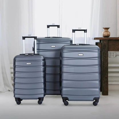 3-Pieces Set: Expandable Luggage Sets ABS Lightweight Suitcase DailySale