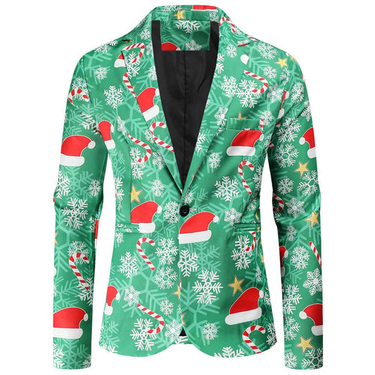 3-Pieces Set: Fun Ugly Christmas Costumes For Men - Complete Xmas Suit: Includes Jacket, Pants DailySale