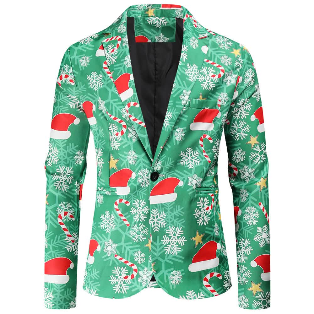 3-Pieces Set: Fun Ugly Christmas Costumes For Men - Complete Xmas Suit: Includes Jacket, Pants DailySale