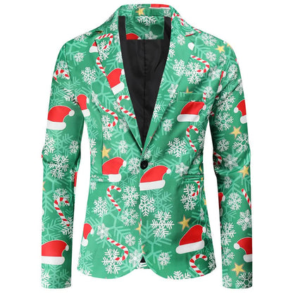 3-Pieces Set: Fun Ugly Christmas Costumes For Men - Complete Xmas Suit: Includes Jacket, Pants DailySale
