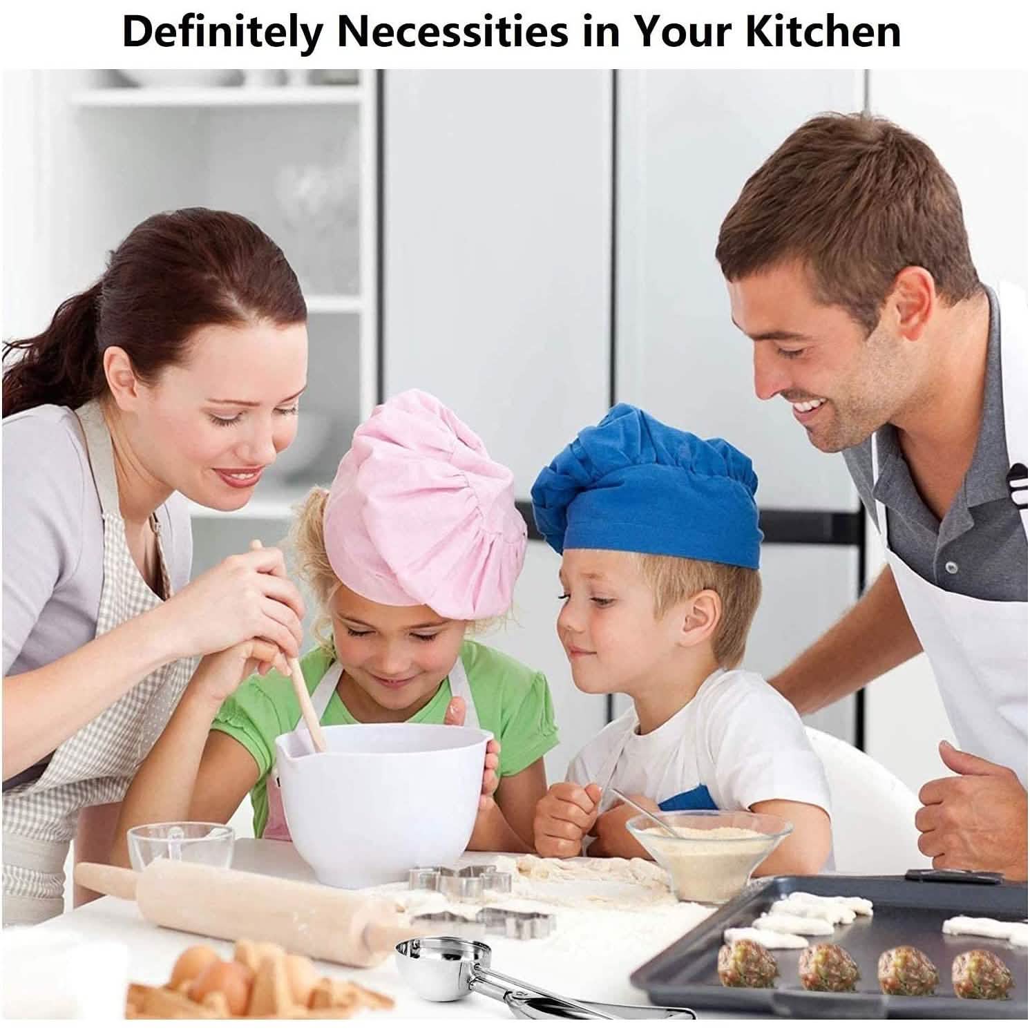 3-Pieces Set: Stainless Steel Cookie Scoops with Trigger Release DailySale